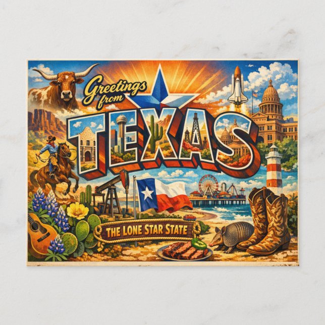 Tarjeta Postal de Saludo del Estado  (Anverso)