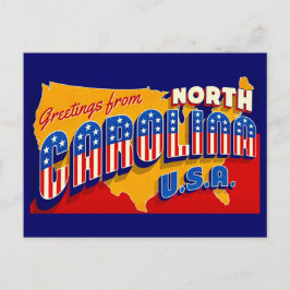 Tarjeta postal de saludo patriótico de Carolina de
