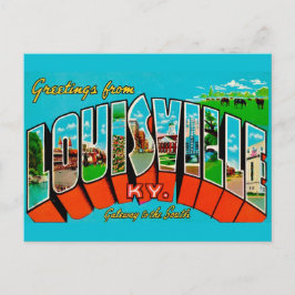 Tarjeta postal de saludo retro Louisville KY