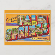 Tarjeta postal de saludo Retro Palm Springs