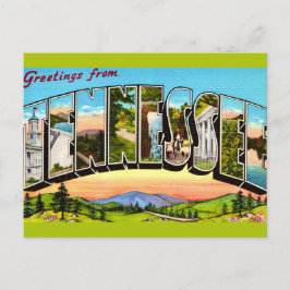 Tarjeta postal de saludo retro Tennessee
