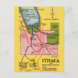 Tarjeta postal de saludo Vintage Ithica Nueva York