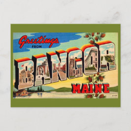 Tarjeta postal de saludos de Bangor Maine