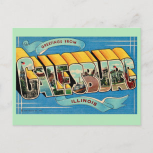 Tarjeta postal de saludos de Galesburg Illinois