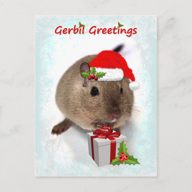 Tarjeta postal de saludos de Gerbil (Anverso)