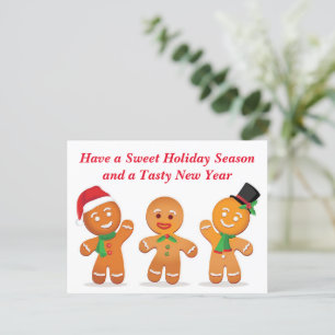 Tarjeta postal de saludos de Gingerbread