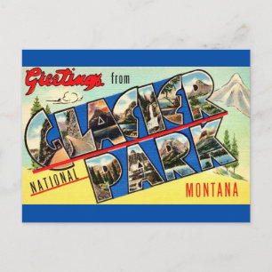 Tarjeta postal de saludos de Glacier Park