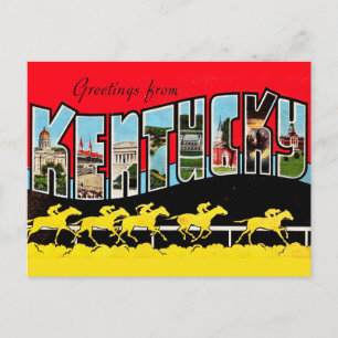 Tarjeta postal de saludos de Kentucky antigua