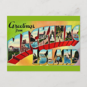 Tarjeta postal de saludos de la isla Mackinac