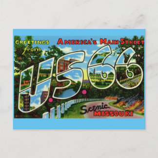 Tarjeta postal de saludos de Missouri escénicos de
