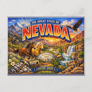 Tarjeta postal de saludos de Nevada