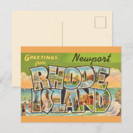Tarjeta postal de saludos de Newport Rhode Island