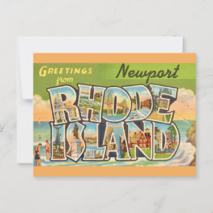 Tarjeta postal de saludos de Newport Rhode Island