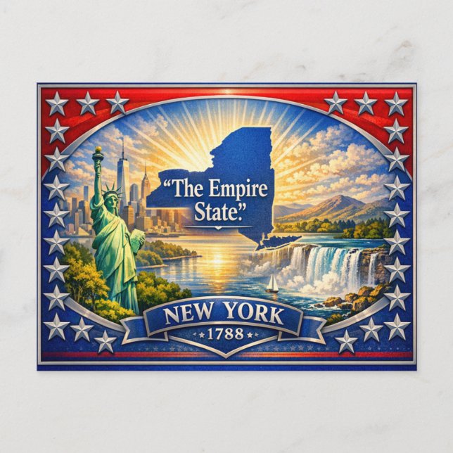 Tarjeta postal de saludos de Nueva York  (Anverso)