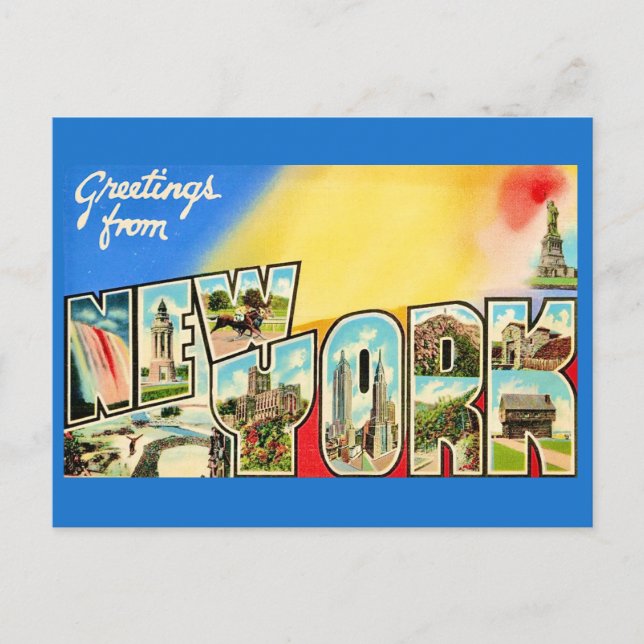 Tarjeta postal de saludos de Nueva York (Anverso)