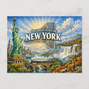 Tarjeta postal de saludos de Nueva York