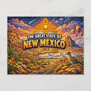 Tarjeta postal de saludos de Nuevo México