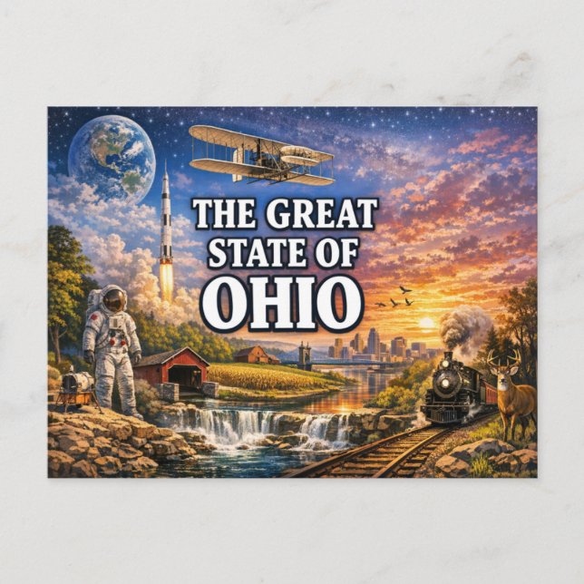 Tarjeta postal de saludos de Ohio  (Anverso)