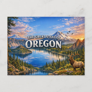 Tarjeta postal de saludos de Oregon