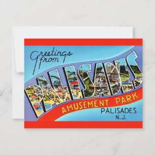 Tarjeta postal de saludos de Palisades NJ