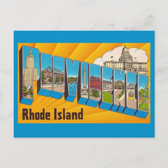 Tarjeta postal de saludos de Providence RI (Anverso)