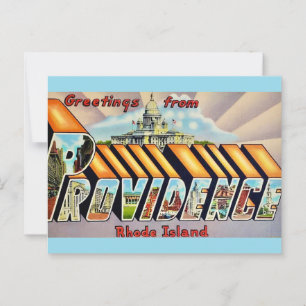 Tarjeta postal de saludos de Providence RI