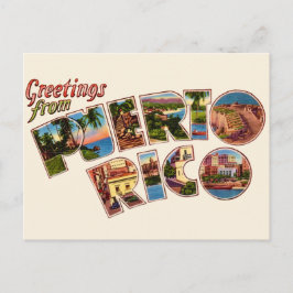 Tarjeta postal de saludos de Puerto Rico