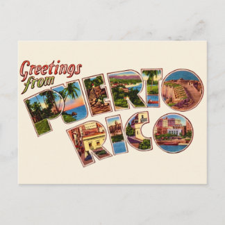 Tarjeta postal de saludos de Puerto Rico
