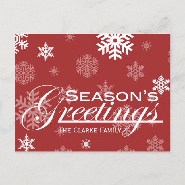 Tarjeta postal de saludos de temporada (Anverso)