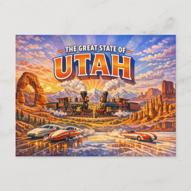 Tarjeta postal de saludos de Utah  (Anverso)