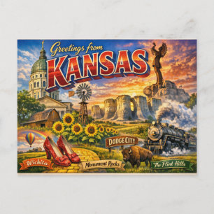 Tarjeta Postal de Saludos del Estado