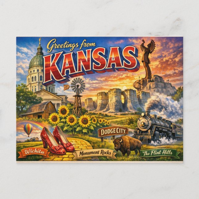 Tarjeta Postal de Saludos del Estado  (Anverso)