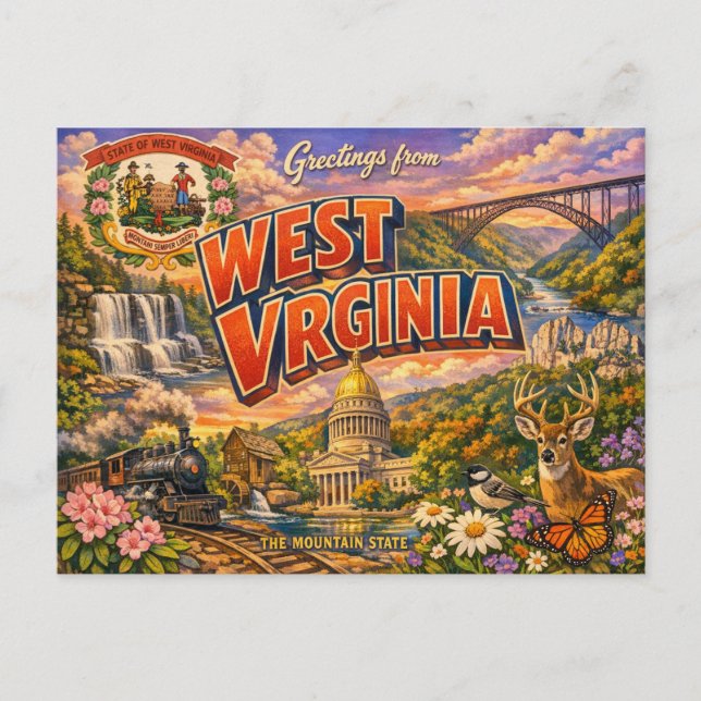 Tarjeta Postal de Saludos del Estado  (Anverso)