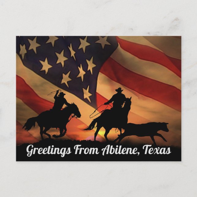 Tarjeta Postal de Saludos desde Abilene, Texas (Anverso)