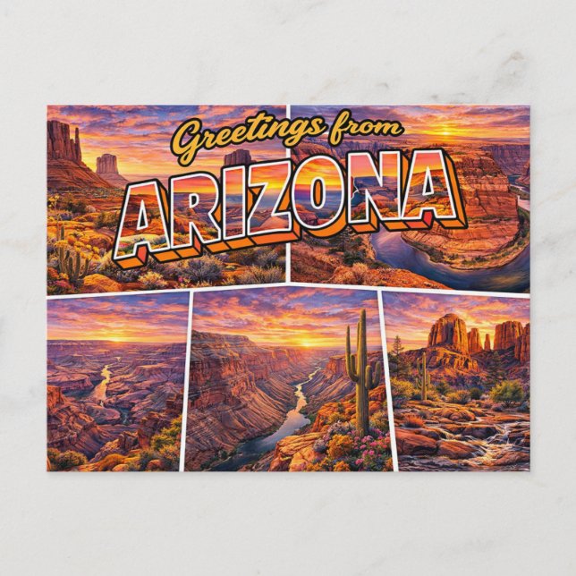 Tarjeta Postal de Saludos desde Arizona (Anverso)