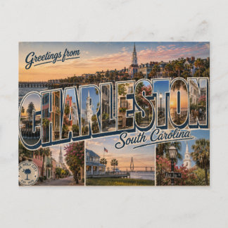 Tarjeta Postal de Saludos desde Charleston Carolin