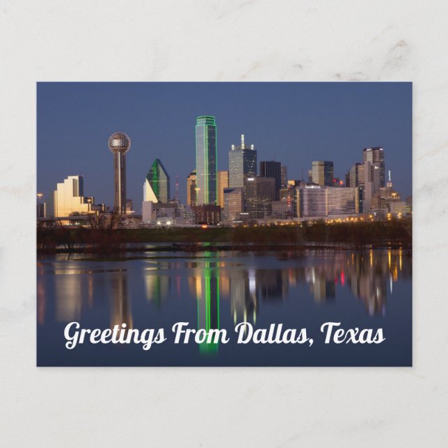 Tarjeta Postal de Saludos desde Dallas, Texas (Anverso)