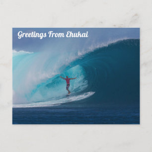 Tarjeta postal de saludos desde Ehukai, Hawái