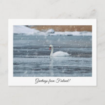 Tarjeta postal de saludos desde Finlandia