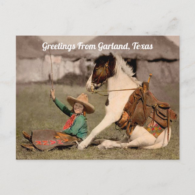 Tarjeta Postal de Saludos Desde Garland, Texas (Anverso)