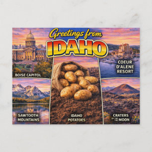 Tarjeta Postal de Saludos desde Idaho