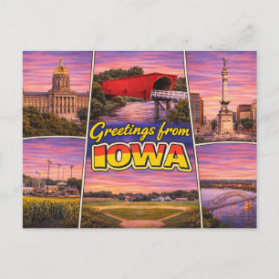 Tarjeta Postal de Saludos desde Iowa