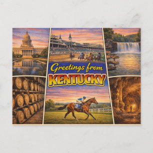 Tarjeta Postal de Saludos Desde Kentucky
