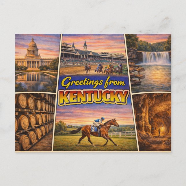 Tarjeta Postal de Saludos Desde Kentucky (Anverso)