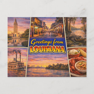 Tarjeta Postal de Saludos desde Louisiana