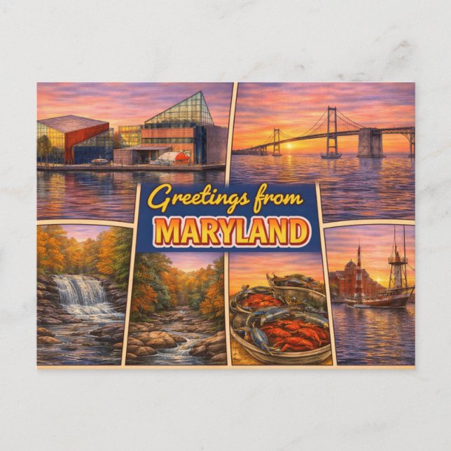 Tarjeta Postal de Saludos desde Maryland (Anverso)