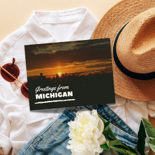 Tarjeta Postal de Saludos desde Michigan