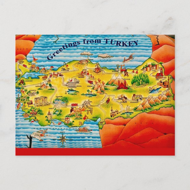 Tarjeta Postal de Saludos desde Turquía (Anverso)