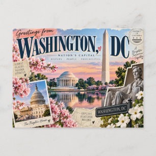 Tarjeta Postal de Saludos desde Washington, DC