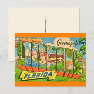 Tarjeta postal de salutaciones de Leesburg Florida